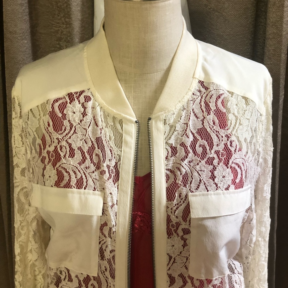 Laced Zip Up Jacket - Picture 3 of 5